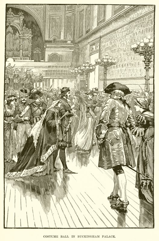 Costume Ball in Buckingham Palace by English School