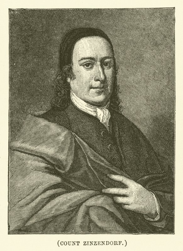 Count Zinzendorf (engraving) by English School