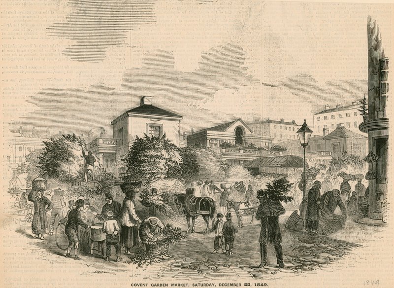 Covent Garden Market, 22 December 1849 by English School