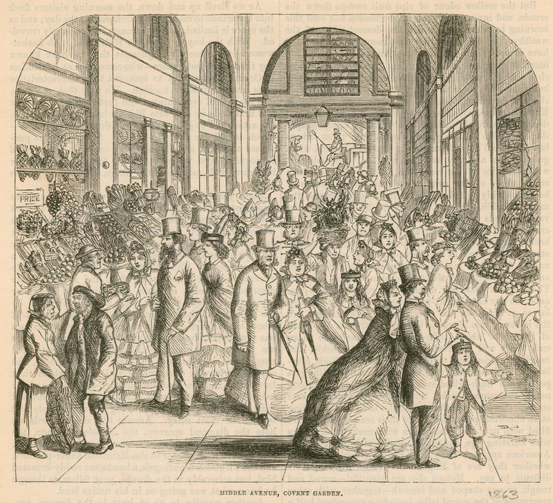 Covent Garden Market, London: Middle avenue by English School