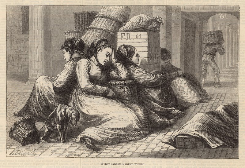 Covent Garden Market women by English School
