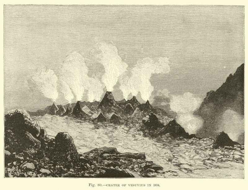 Crater of Vesuvius in 1834 by English School