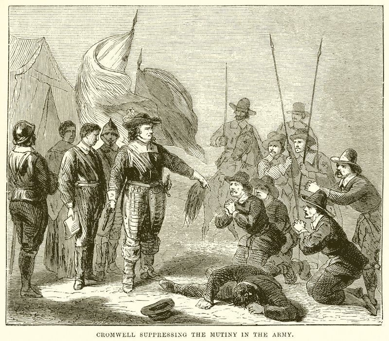 Cromwell Suppressing the Mutiny in the Army by English School