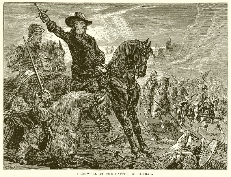 Cromwell at the Battle of Dunbar by English School