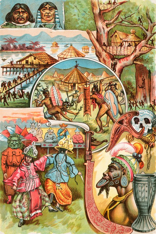 Curious and Savage Races of the World by English School