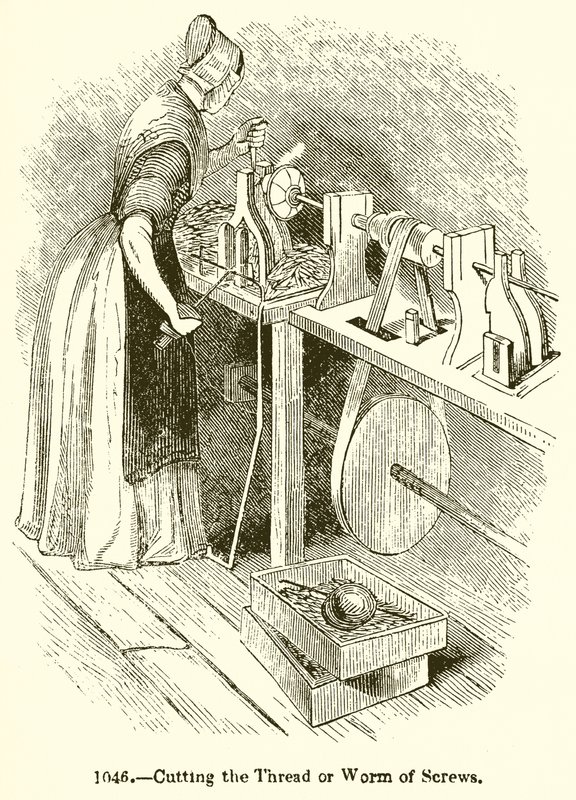 Cutting the Thread or Worm of Screws by English School