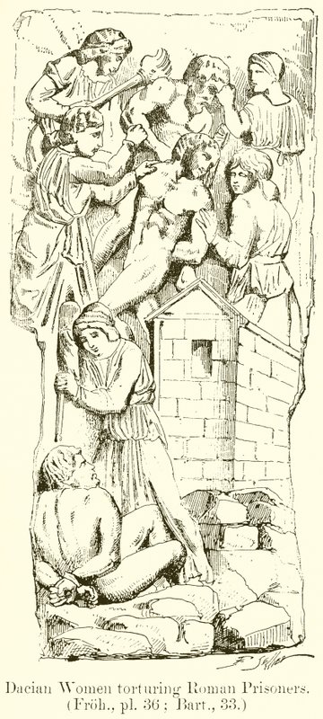 Dacian Women Torturing Roman Prisoners by English School