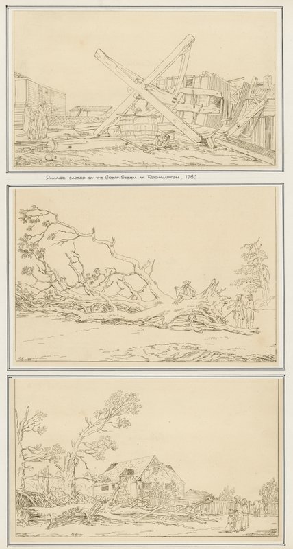 Damage Caused by the Great Storm at Roehampton, 1780 by English School