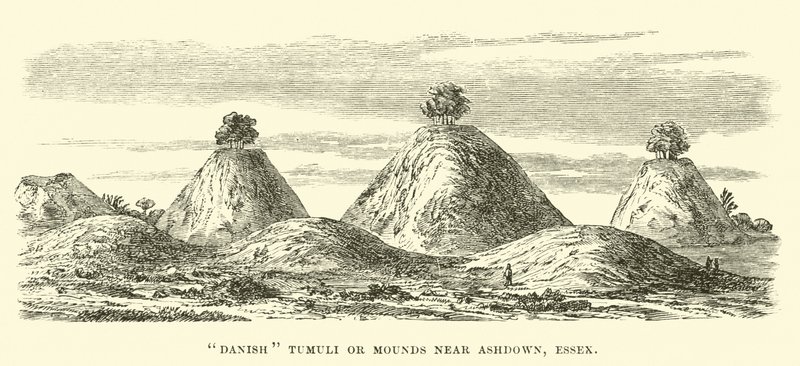 Danish Tumuli or Mounds near Ashdown, Essex by English School