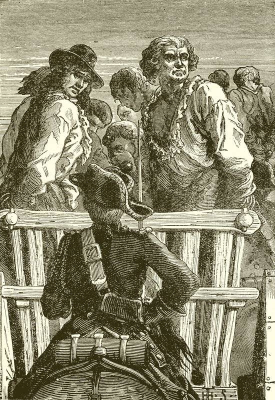Danton and his Companions on the way to the Guillotine by English School