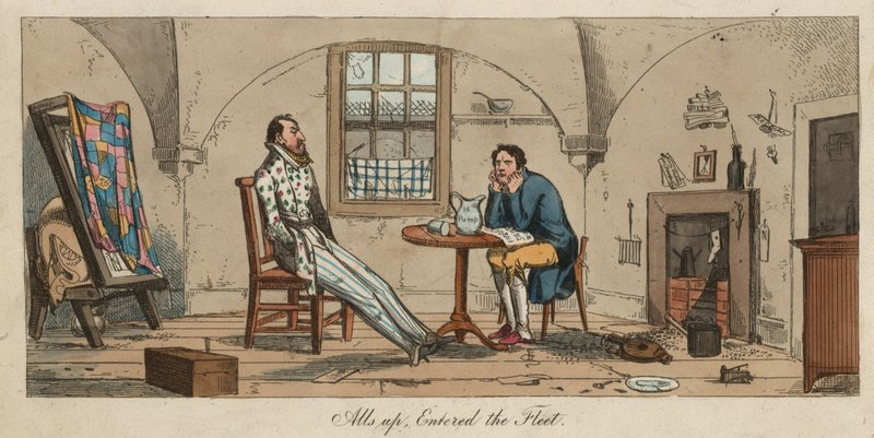 Dashall and Lubin in the Fleet Prison by English School