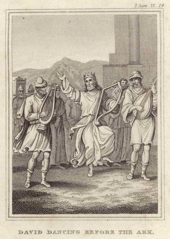 David Dancing before the Ark by English School