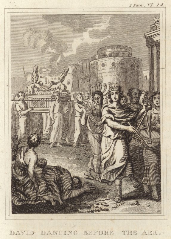 David Dancing before the Ark by English School