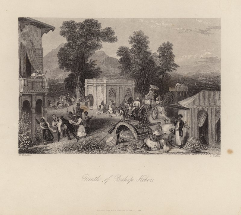 Death of Bishop Heber by English School