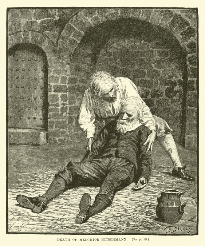 Death of Melchior Nitschmann by English School