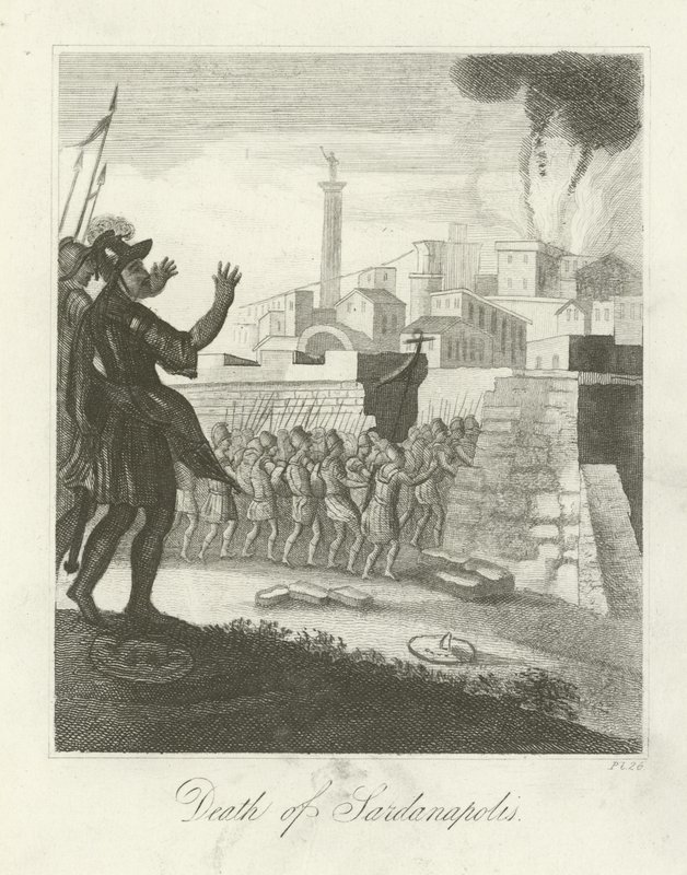 Death of Sardanapalus by English School