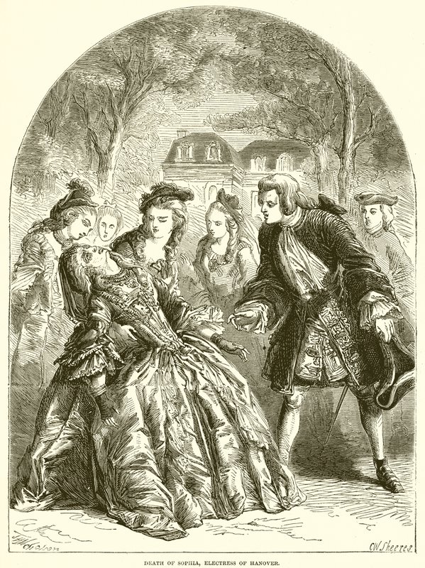 Death of Sophia, Electress of Hanover by English School