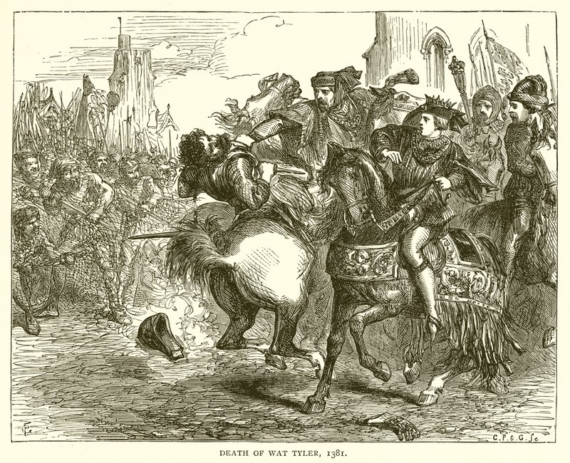 Death of Wat Tyler, 1381 by English School