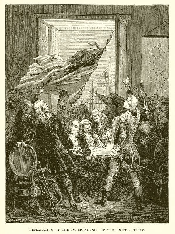 Declaration of the Independence of the United States by English School