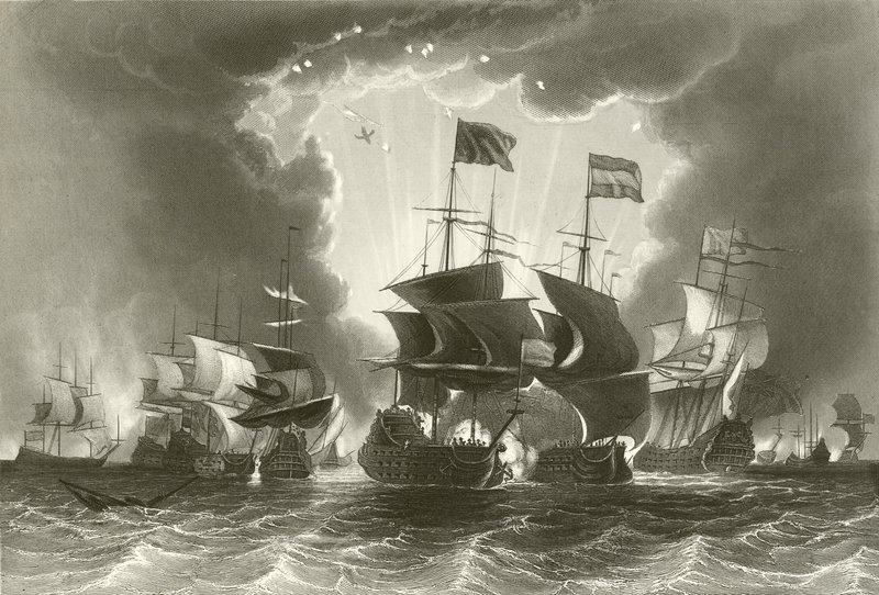 Defeat of the Dutch Fleet by Admiral Blake by English School