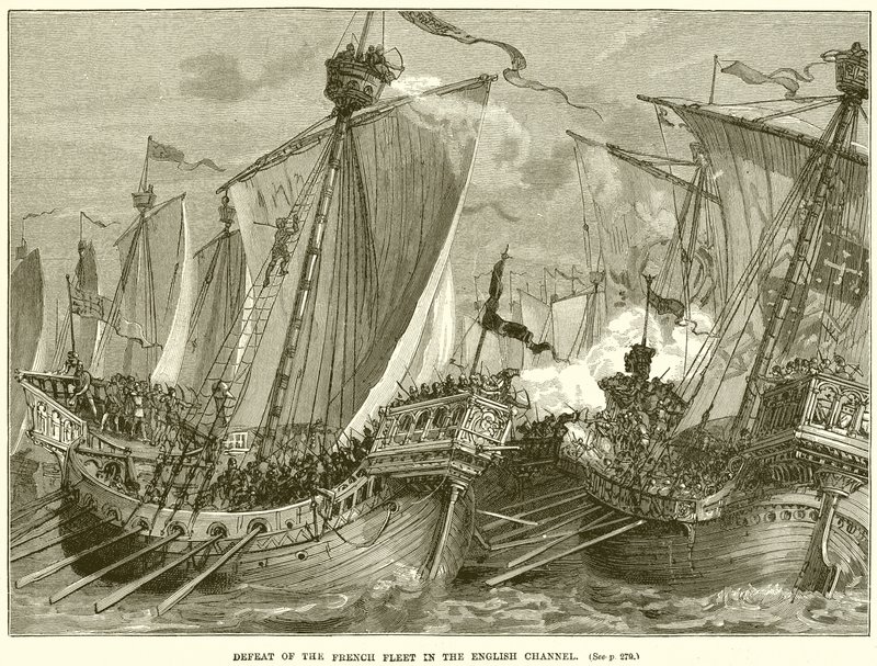 Defeat of the French Fleet in the English Channel by English School