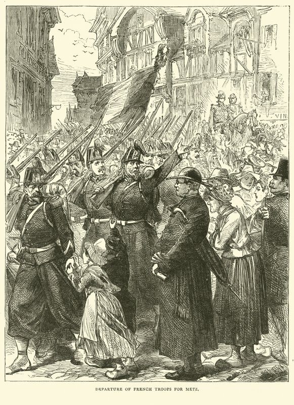 Departure of French Troops for Metz, August 1870 by English School