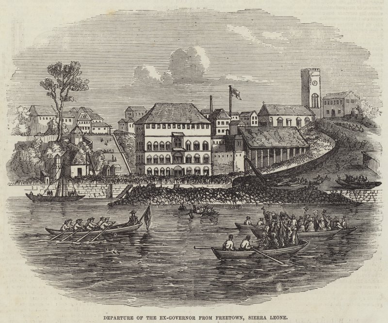 Departure of the Ex-Governor from Freetown, Sierra Leone by English School