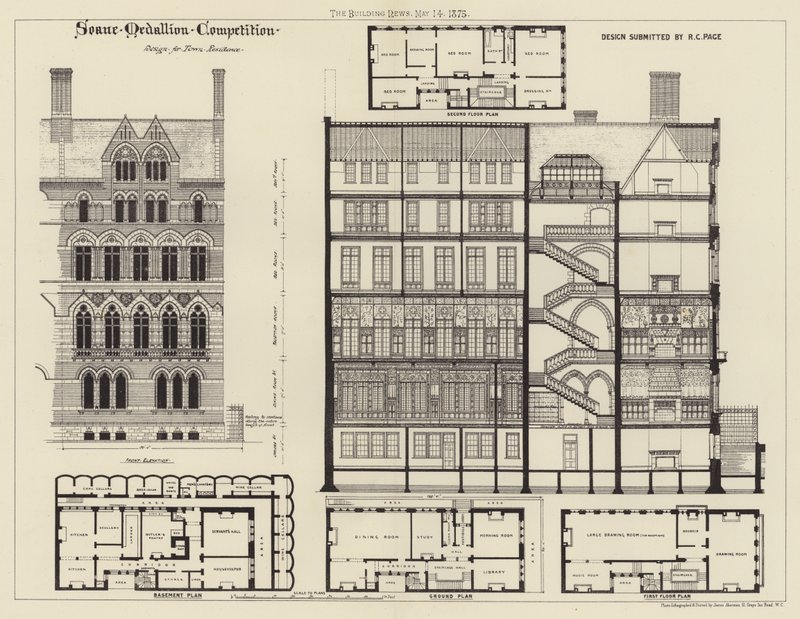 Design for Town Residence by English School