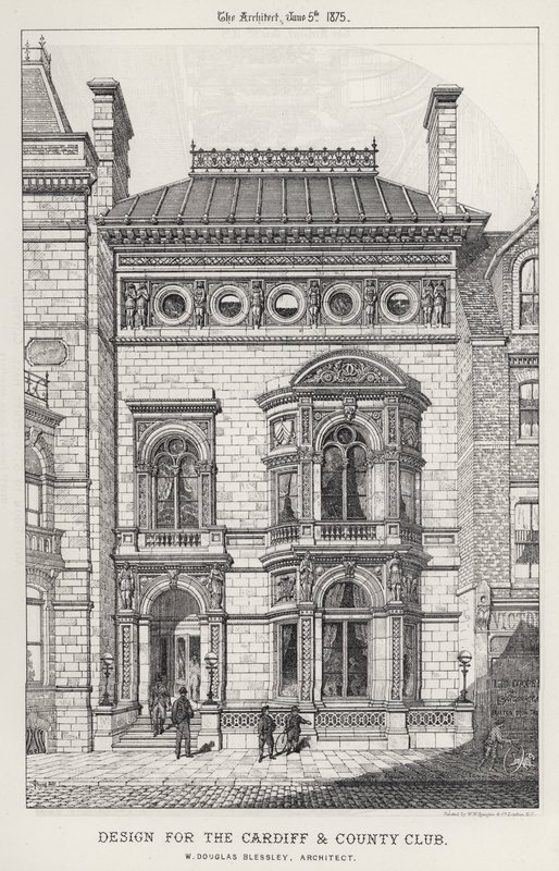 Design for the Cardiff and County Club by English School