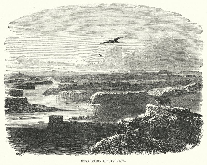 Desolation of Babylon (engraving) by English School