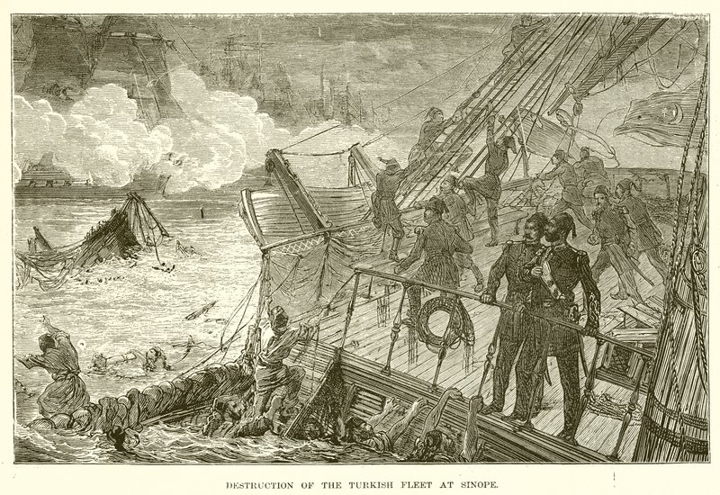 Destruction of the Turkish Fleet at Sinope by English School