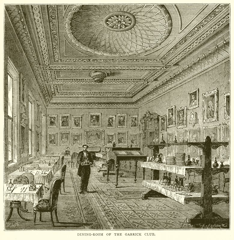 Dining-Room of the Garrick Club by English School