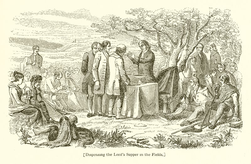 Dispensing the Lords Supper in the Fields by English School