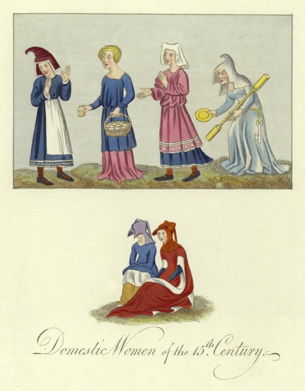 Domestic women of the 15th Century by English School