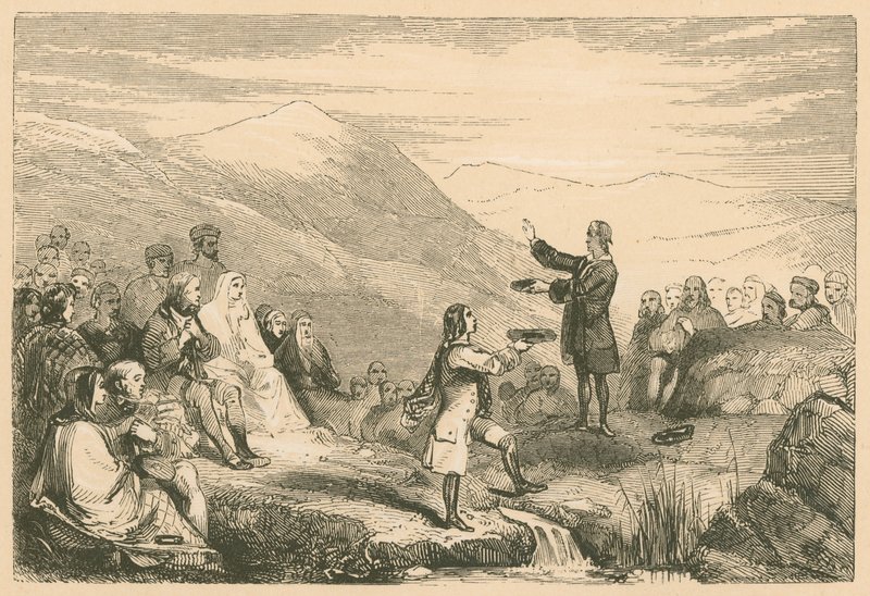 Donald Cargill preaching in the Fields by English School
