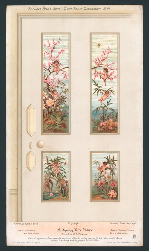 Door Panel Decoration by English School