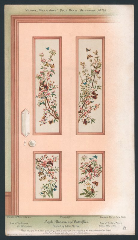 Door Panel Decoration by English School