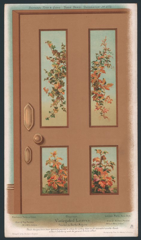 Door Panel Decoration by English School