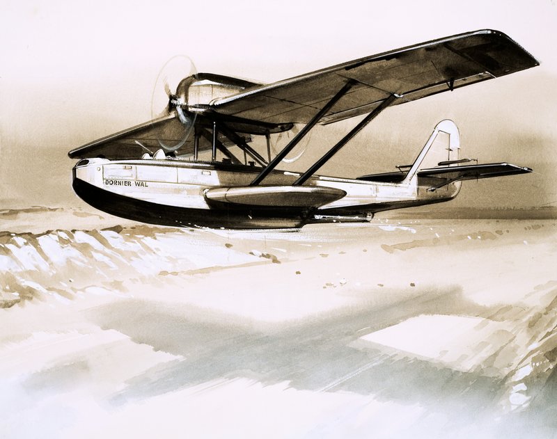 Dornier Wal, twin-engined German flying boat by English School