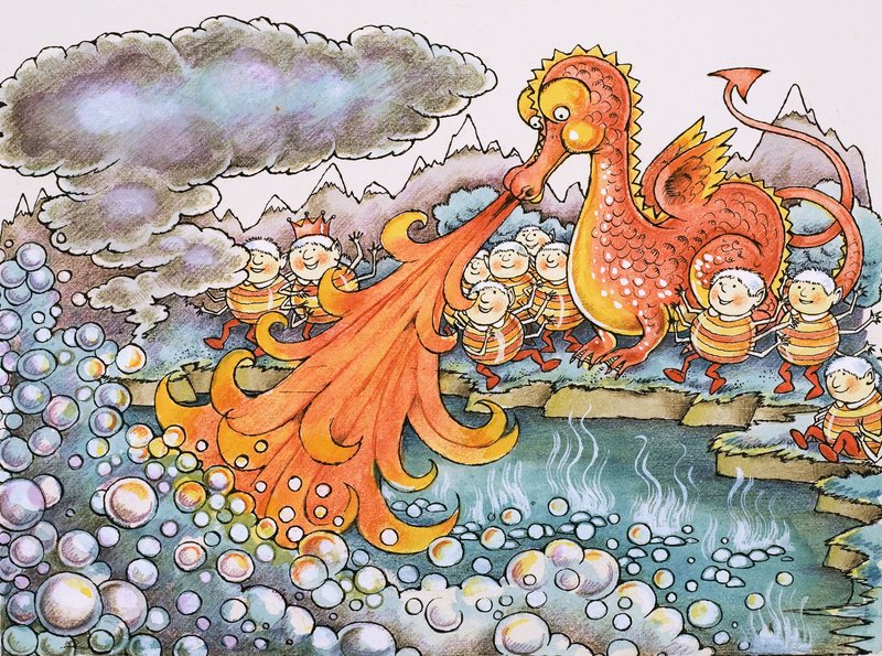 Dragon Belching Fire by English School
