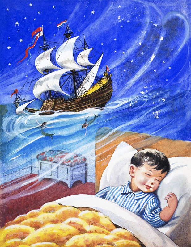 Dreaming of sailing ships by English School