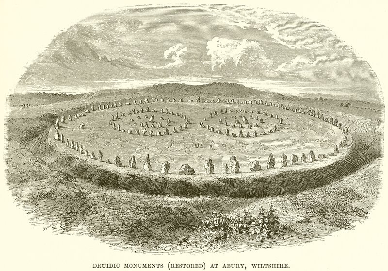 Druidic Monuments (Restored) at Abury, Wiltshire by English School