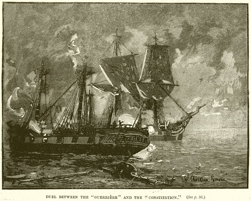 Duel between the Guerriere and the Constitution by English School