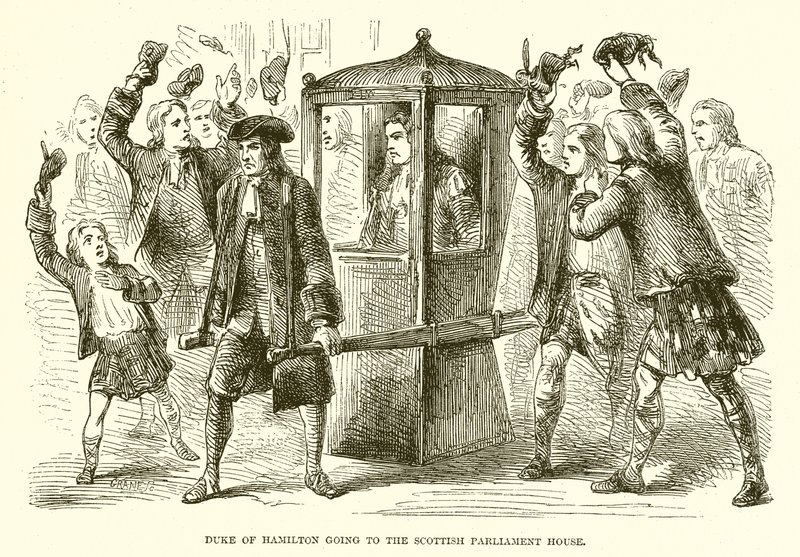 Duke of Hamilton going to the Scottish Parliament House by English School