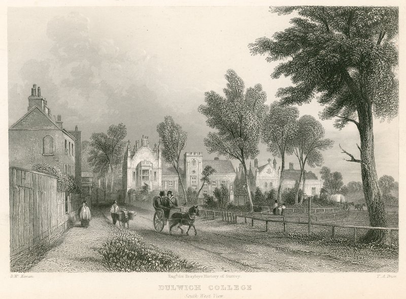 Dulwich College, London, South West View by English School