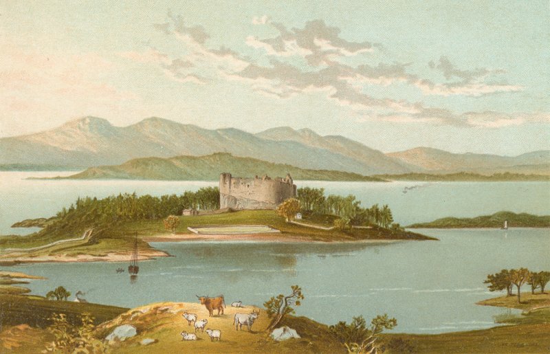 Dunstaffnage Castle and Loch Etive by English School