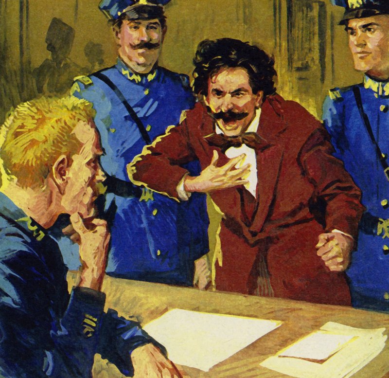 During a tour of Russia, Strauss and his orchestra were arrested as spies by English School