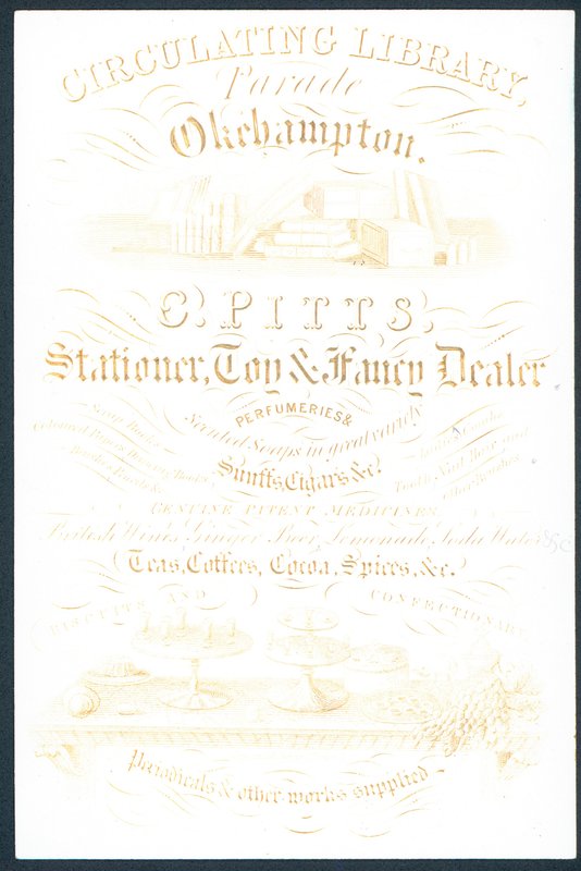 E Pitts, stationer, toy and fancy dealer by English School