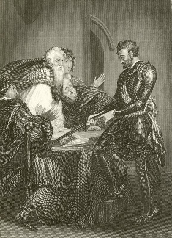 Earl Warrenne Justifying the Titles to His Estates by English School