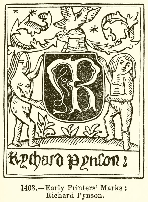 Early Printers Marks: Richard Pynson by English School